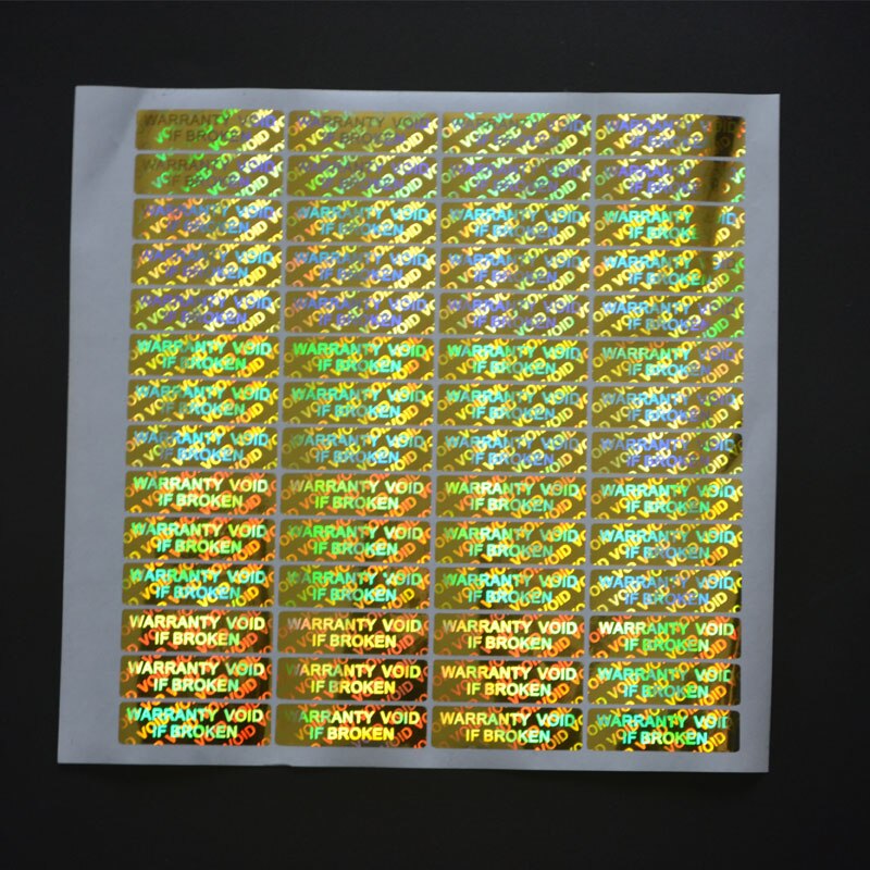WARRANTY VOID IF BROKEN sticker Hologram Laser Holographic Sticker Label with VOID after removed