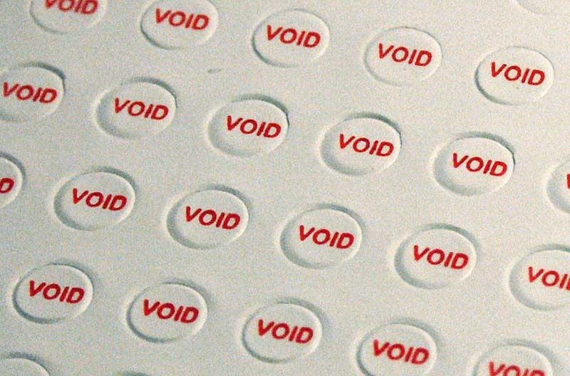 Round VOID Warranty Tamper Proof Stickers Screw Hole Security Seal 3 mm diameter