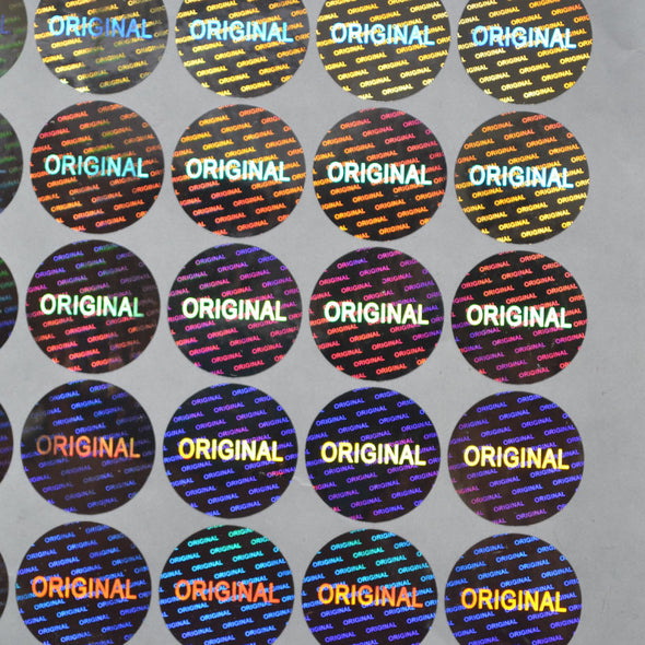 Anti-fake Hologram Laser Holographic Sticker Label ORIGINAL Security sticker for package 20 mm round  2000 pcs