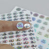 800/1800pcs Spot supply 10mm QC PASSED hologram laser PET paper label product certification stickers