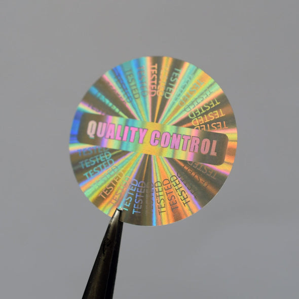 Hologram QUALITY CONTROL Tested QC hologram label stickers 20mm new arrival