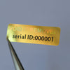 WARRANTY VOID IF REMOVED  10x30mm security VOID Hologram Golden color Holographic sticker Series number