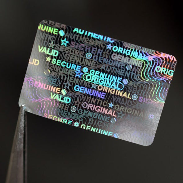Hologram Laser Holographic Sticker Label GENUINE AUTHENTIC ORIGINAL VALID SICHER SECURE Security sticker for package