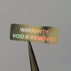 WARRANTY VOID IF REMOVED  10x30mm security Hologram for one-time use Silver color Holographic sticker for products freeshipping