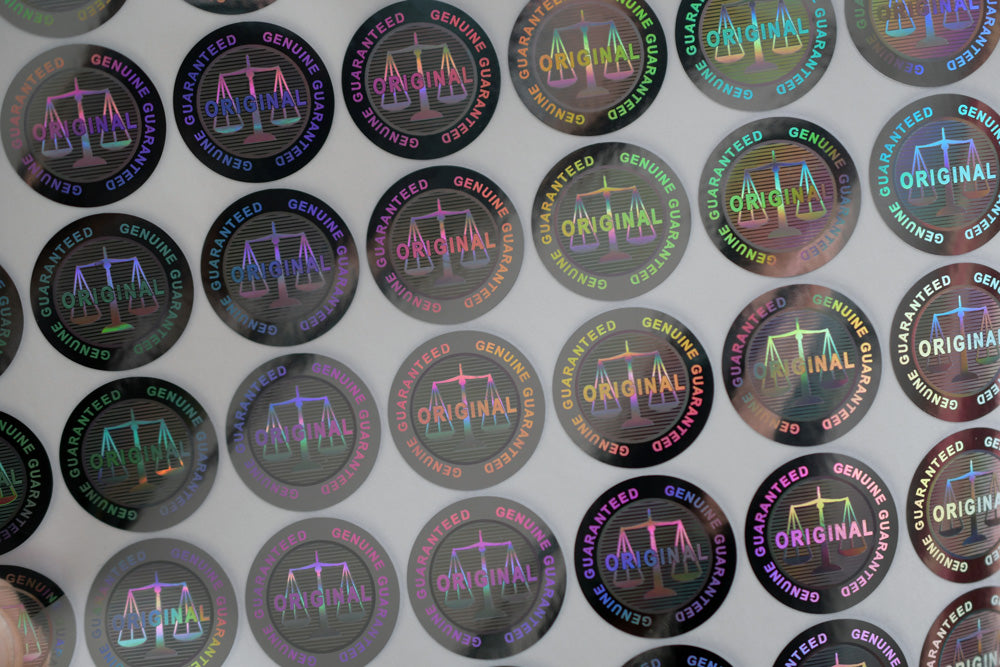 2000 pcs Libra Hologram Genuine Guaranteed Stickers in Silver Security labels 20mm