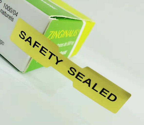 Safety sealed 10x50mm WARRANTY VOID IF REMOVED security VOID Hologram Golden stickers