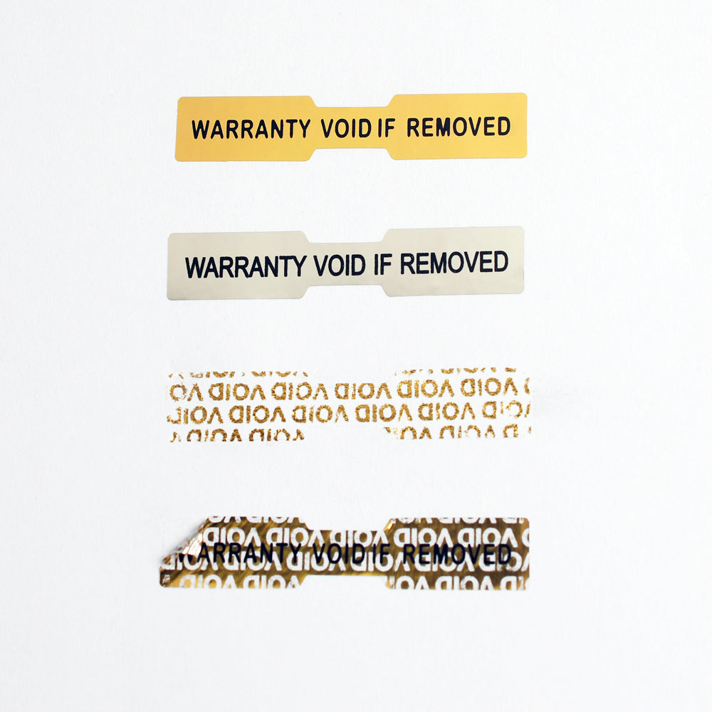 Custom Stickers Hologram Secure Original Genuine Valid Authentic Holographic Labels 10 x 50 mm Bone Shape VOID Label